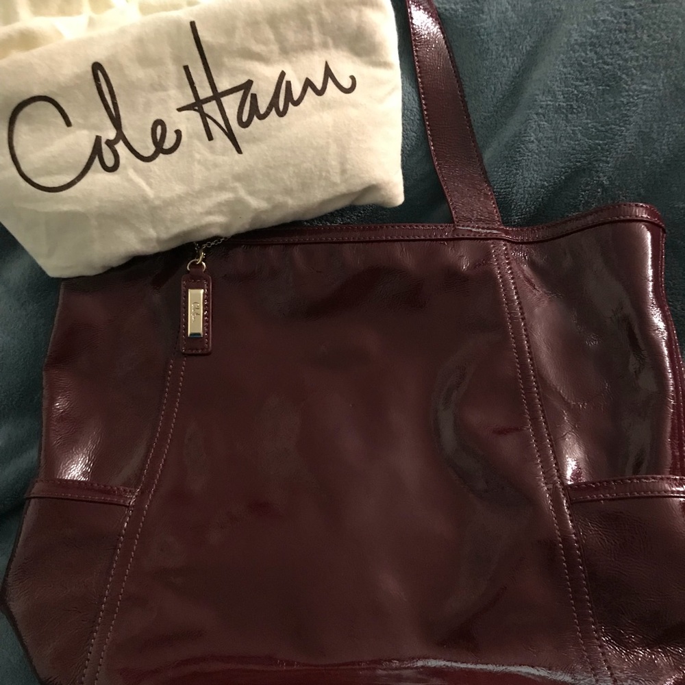 Brand New Wine Red Cole Haan Large Purse
